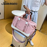 Ainvoev Nylon Women Shoulder Bags Luggage Big Sports Gym Bag
