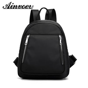 Women Waterproof Nylon School Backpack Casual Oxford Shoulder Bag