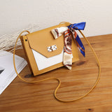 Women's Wild Shoulder Messenger Bag with Ribbon Casual Mobile Phone Change Bag