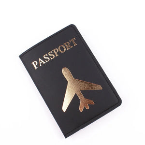Airplane Pattern Passport Cover Luggage Tag Business Travel Holder