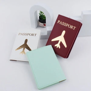Airplane Pattern Passport Cover Luggage Tag Business Travel Holder