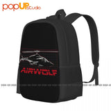 Airwolf Helicopter Grid Backpack Large Capacity Beach Bag