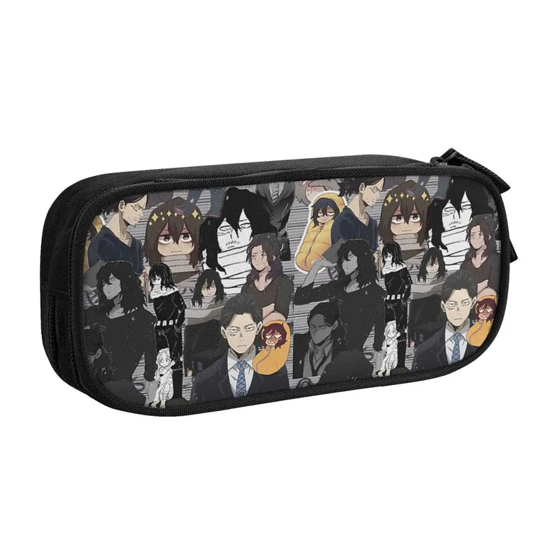 Aizawa Shota Collage Pen Box Student School Anime Zipper Pen Bag