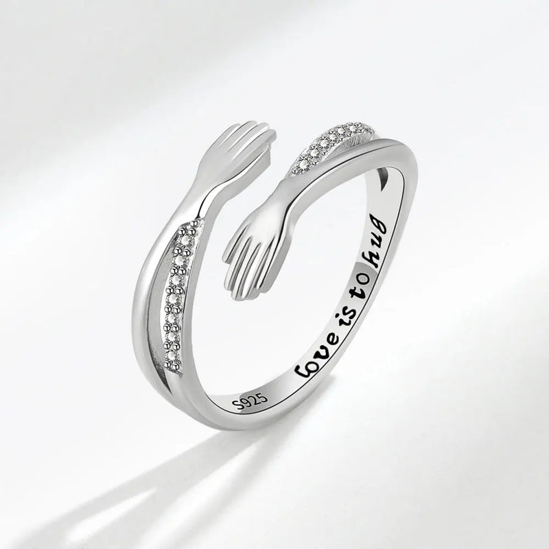 925 Silver Adjustable Twisted Anxiety Ring for Women