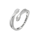 925 Silver Adjustable Twisted Anxiety Ring for Women