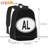 Albania Code Oval Backpack Large Capacity Hot Swimming Shopping Bag