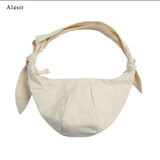 Canvas Hobos Lace Bow Crossbody Bag Recommended By Ins Bloggers