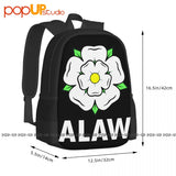 Alaw Leeds United Utd Yorkshire Rose Backpack Large Capacity