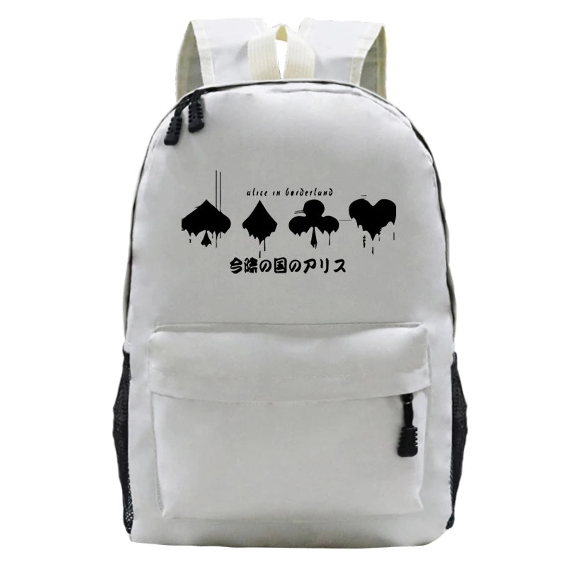 Alice In Borderland Anime SchoolBags Girls Boys Backpack