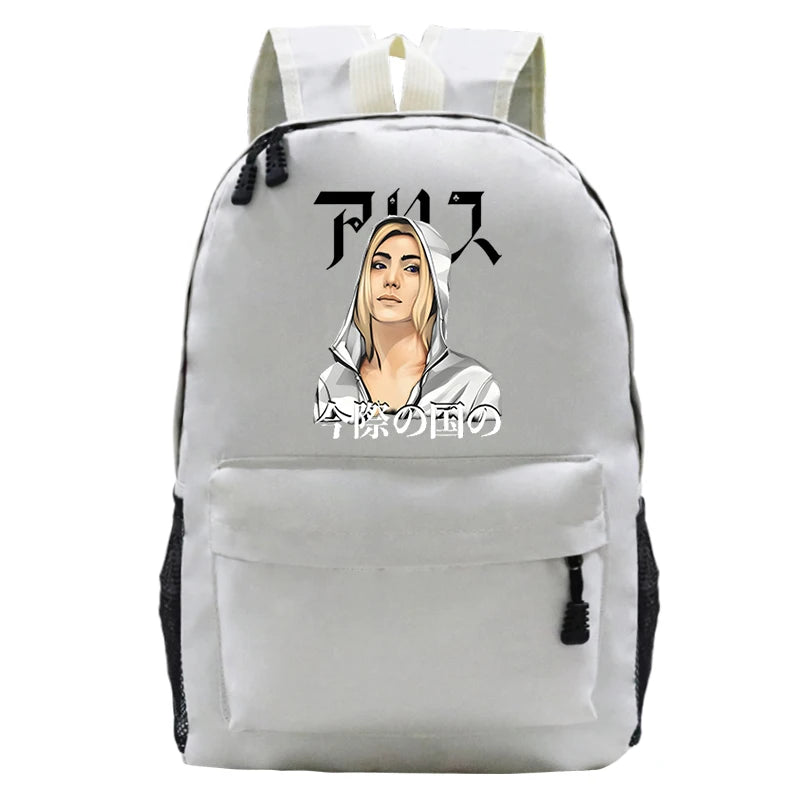 Alice In Borderland Kids School Backpack Anime Bags