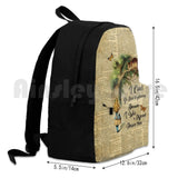Alice In Vintage Dictionary Art Outdoor Hiking Backpack Waterproof