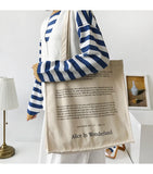 Alice Printed Large Capacity Women Tote Bag Canvas Travel Handbag