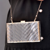 Alirattan Acrylic Transparent Pop Dinner Bags for Women Clutch sac a main femme