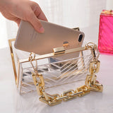 Alirattan Acrylic Transparent Pop Dinner Bags for Women Clutch sac a main femme