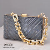 Alirattan Acrylic Transparent Pop Dinner Bags for Women Clutch sac a main femme