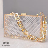 Alirattan Acrylic Transparent Pop Dinner Bags for Women Clutch sac a main femme
