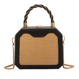 Alirattan Straw Bag Personality Single Shoulder Bag Messenger Bag
