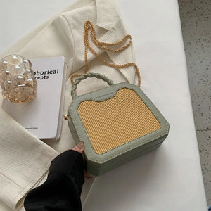 Alirattan Straw Bag Personality Single Shoulder Bag Messenger Bag