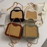 Alirattan Straw Bag Personality Single Shoulder Bag Messenger Bag