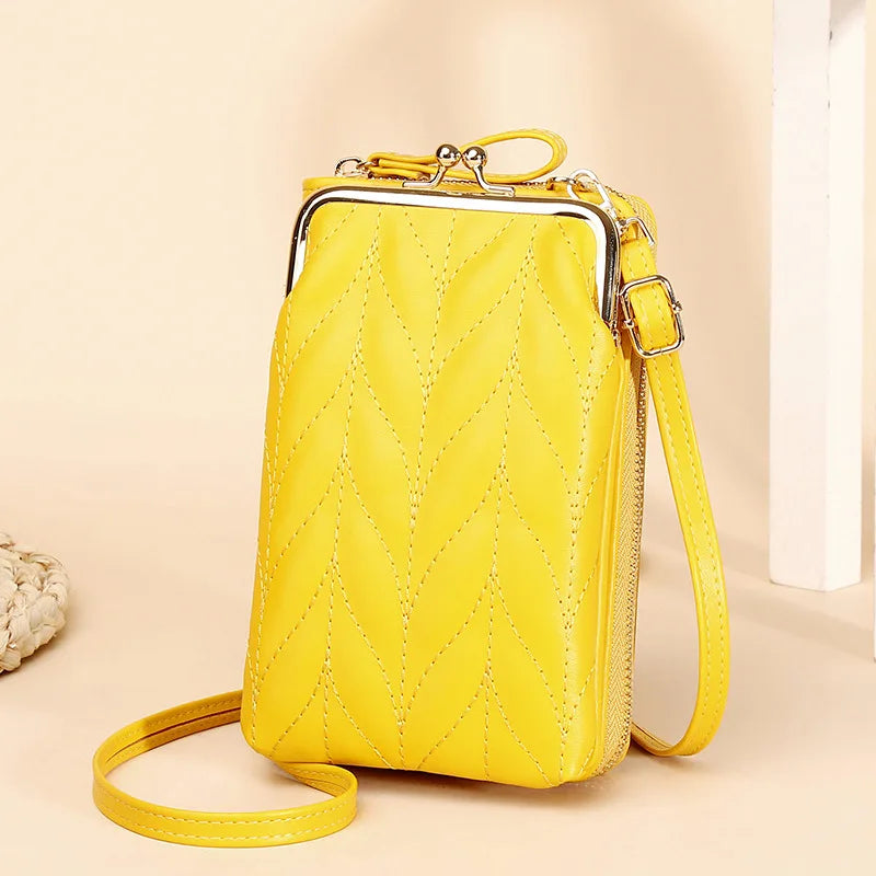 Alirattan Mini Messenger Small Bag Vertical Shoulder Bag Long Wallet