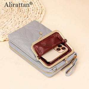 Alirattan Mini Messenger Small Bag Vertical Shoulder Bag Long Wallet