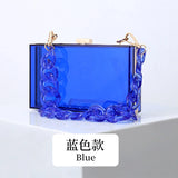 Alirattan Summer Acrylic Bag Square Box Transparent Bag