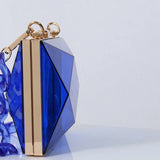 Alirattan Diamond-Shaped Acrylic Bag Shoulder Chain Transparent Square Bag