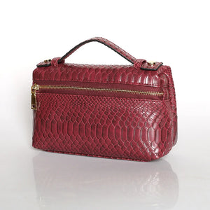 Alirattan PU Leather Ostrich Pattern Clutch Evening Bag