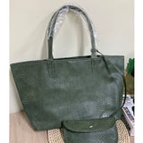 Alirattan Large Capacity Shoulder Bag, PU Leather Shopping Tote