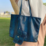 Alirattan PU Leather Shoulder Bag for Women Large Capacity Totes