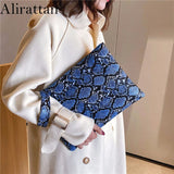 Alirattan Clutch Bag Snake Pattern Women's Pouch Envelope Bag