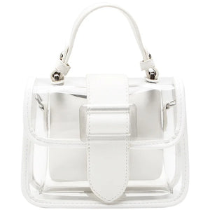 Alirattan Women's Transparent Square Sling Bag PVC Shoulder Bag
