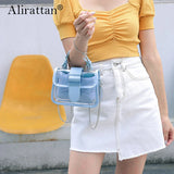 Alirattan Women's Transparent Square Sling Bag PVC Shoulder Bag