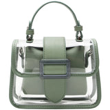 Alirattan Women's Transparent Square Sling Bag PVC Shoulder Bag