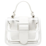 Alirattan Women's Transparent Square Sling Bag PVC Shoulder Bag