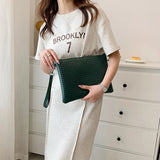 Alirattan PU Leather Envelope Bags for Women Clutch Retro Casual
