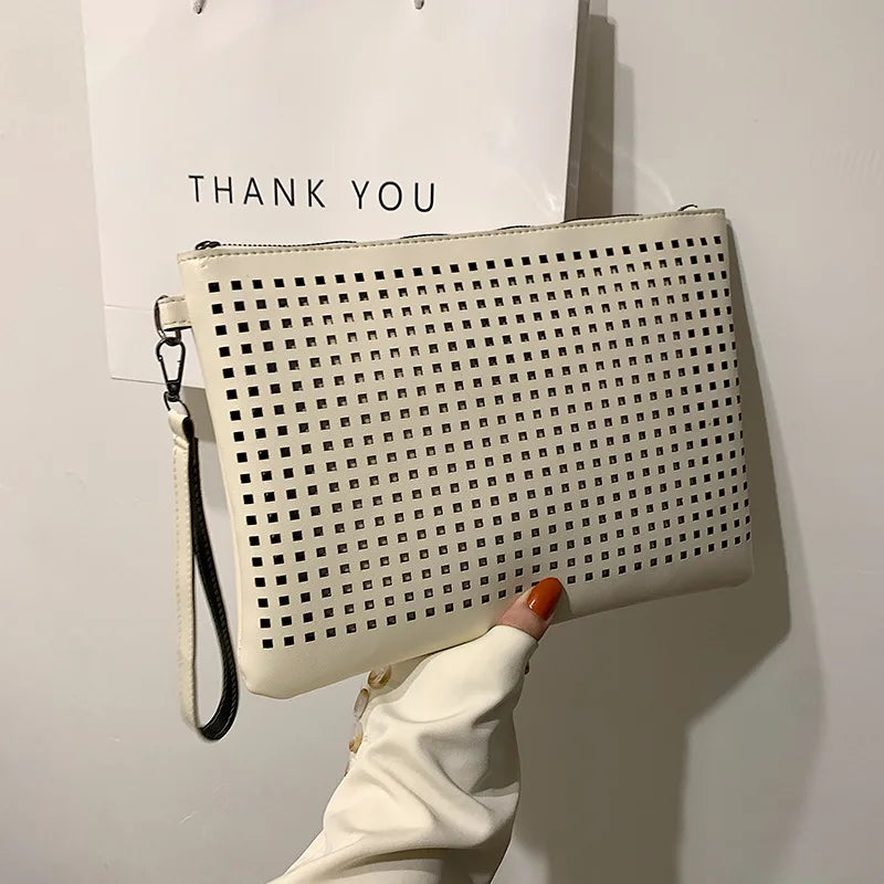 Alirattan PU Leather Envelope Bags for Women Clutch Retro Casual