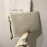 Alirattan PU Leather Envelope Bags for Women Clutch Retro Casual