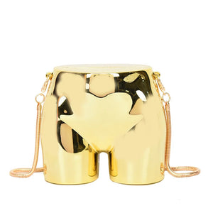 Alirattan Acrylic Chain Shoulder Bag Hip Shape Box Party Purses Lady