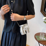 Alirattan Acrylic Chain Shoulder Bag Hip Shape Box Party Purses Lady