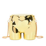 Alirattan Acrylic Chain Shoulder Bag Hip Shape Box Party Purses Lady