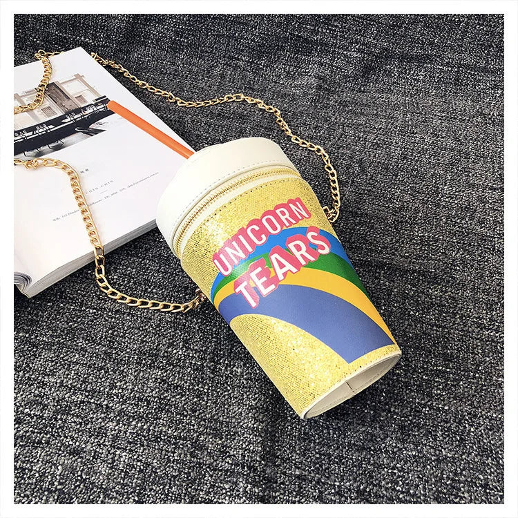 Alirattan Women's Sequin Straw Bucket Bag Cross Body Chain Bag