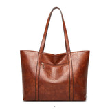 Retro Tassel Rivet Women's Bag Large Capacity Leather Shoulder Bag Handbags