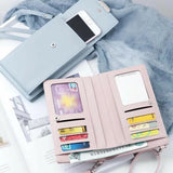 Phone Wallet Case Crossbody Bag 18x11x3.5CM
