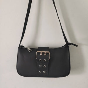 Vintage Women Buckle Shoulder Bag Ladies PU Leather Handbag
