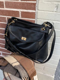 Women's Large Capacity Soft PU Leather Shoulder Bag