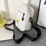 Corduroy Zipper Messenger Bag Shoulder Bag Multi-Layer Street Shoulder Bag