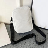 Corduroy Zipper Messenger Bag Shoulder Bag Multi-Layer Street Shoulder Bag