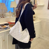 Pleated Women Handbags Large Capacity Ladies Shoulder Messenger Bags
