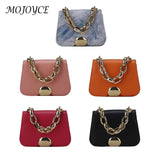 Thick Chain Shoulder Crossbody Bag Square Shape Messenger